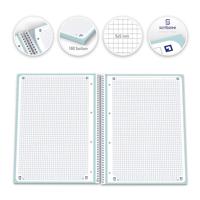 Oxford School Touch Europeanbook spiraalblok, ft A4+, 160 bladzijden, geruit 5 mm, pastel turquoise - thumbnail