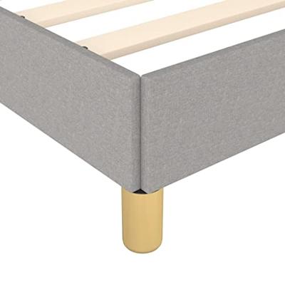 Bedframe zonder matras 90x200 cm stof lichtgrijs