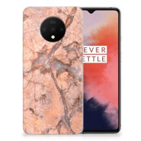 OnePlus 7T | TPU | Siliconen hoesje | Marmer Oranje - thumbnail