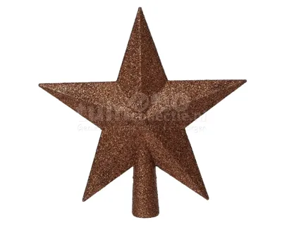 Piek Glitter Ster 19cm Espresso Bruin Piek Glitter Ster 19cm Espresso Bruin
