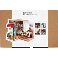 Creativ Company Diy miniatuur kamer, koffiehoek, h: 19 cm, l: 22,6 cm, b: 19,4 cm, 1 stuk - thumbnail