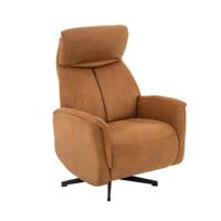 LABEL51 Fauteuil Helsinki - Cognac - Micro Suede - Manueel Verstelbaar - thumbnail