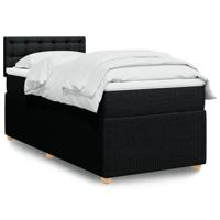 Boxspring met matras stof zwart 80x200 cm - thumbnail