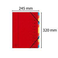 Exacompta Sorteermap 12-delig, rood - thumbnail