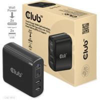 club3D CAC-1912 Laptop netvoeding 100 W 2x USB-A, 2x USB-C USB PD Zwart Binnen GaN, USB Power Delivery (USB-PD) - thumbnail