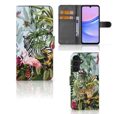 Telefoonhoesje | Met pasjeshouder | voor Samsung Galaxy A15 Jungle Telefoonhoesje | Met pasjeshouder | voor Samsung Galaxy A15 Jungle
