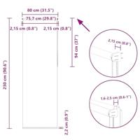 Rolgordijn verduisterend 80x230cm stofbreedte 75,7 cm polyester - thumbnail