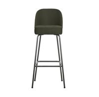 WOOOD Barkruk 'Vogue' Woven, kleur Warm Groen (zithoogte 80cm) - thumbnail