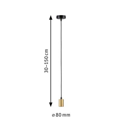 Paulmann 71134 Hanglamp E27 Zwart (mat), Goud