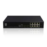 LevelOne GEP-1061 Netwerkswitch 10-poorts L2-Managed-Gigabit PoE-switch, 2 x Gigabit SFP, 8 PoE-uitgangen, 180W PoE-budget - thumbnail