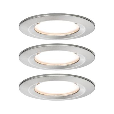 Paulmann Coin Slim LED-inbouwlamp voor badkamer Set van 3 stuks 6 W IP44 IJzer (geborsteld) Paulmann Coin Slim LED-inbouwlamp voor badkamer Set van 3 stuks 6 W IP44 IJzer (geborsteld)