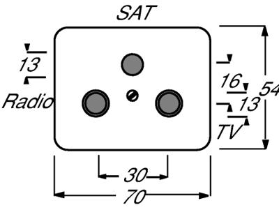 Busch-Jaeger 2CKA001724A2797 Aansluitdoos voor satellietschotel Afdekking Titaan 1 stuk(s)