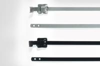HellermannTyton 111-00149 MLT24SSC10-SS316/SP-BK Kabelbinder 630 mm 10 mm Zwart Bandsluiting geflensd, UV-gestabiliseerd 1 stuk(s) - thumbnail