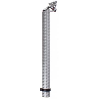 Zadelpen ATB/race 80% fiber 20% Carbon 27.2 zilver