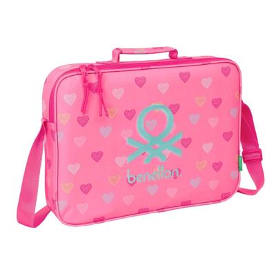 Schoolrugzak Benetton Heart Roze 38 x 28 x 6 cm