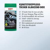 SONAX kunststoffpflegemittel "kunststoffpflegetücher" plastic care wipes - thumbnail
