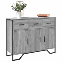 Dressoir 97x32,5x74,5 cm bewerkt hout grijs sonoma eikenkleur - thumbnail