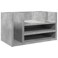 VidaXL Bureau organiser 44,5x24x25 cm bewerkt hout betongrijs - thumbnail