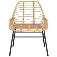 3-delige Tuinset poly rattan glas bruin - thumbnail