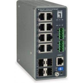 LevelOne Switch 8X GE Igu-1271 4Xgsfp 8Xpoe