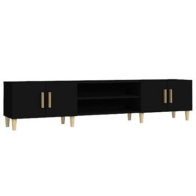 Tv-meubel 180x31,5x40 cm bewerkt hout zwart