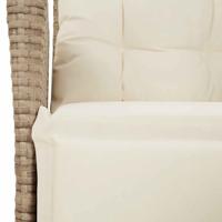9-delige Tuinset met kussens poly rattan beige - thumbnail