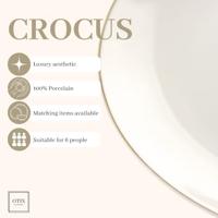 OTIX Serviesset Bordenset 6 persoons 18-delig Wit met Gouden rand P... - thumbnail