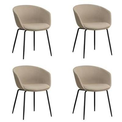 Bronx71 Scandinavische eetkamerstoel Ole taupe gerecyclede stof - Bronx71 Scandinavische eetkamerstoel Ole taupe gerecyclede stof -