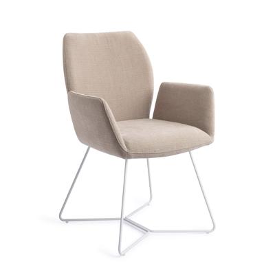 Jesper Home Eetkamerstoel 'Misaki' Beehive White, kleur Sand Strand