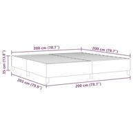 Boxspring bed Lichtgrijs 200 x 200 cm Katoenen stof - thumbnail