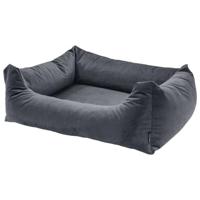 Madison Velours Dog Bed Grey S - thumbnail