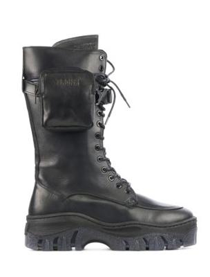 Bronx Dames Enkellaarsjes in Leder (Zwart)