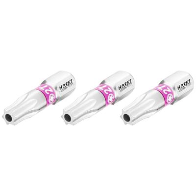 HAZET Bit 2223N-T27H/3 · 1/4 inch (6,3 mm) zeskant massief · Tamper resistant TORX®-profiel · 3-delig · SW T27H