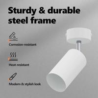 VidaXL Plafondspot met schijnwerpers wit 6 x 6 x 16 cm metaal - thumbnail