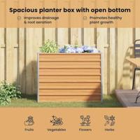 Verhoogde plantenbak Licht Bruin 100 x 40 x 77 cm - thumbnail