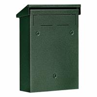 Burg Wächter DAILY 5861 GR Brievenbus Plaatstaal Groen Sleutelslot - thumbnail