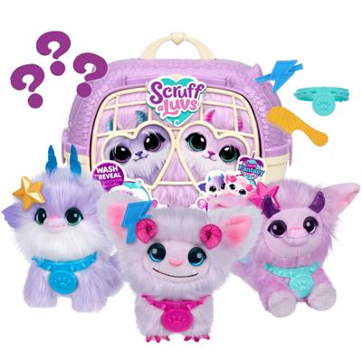 Scruff a Luvs Twin Fantasy 2 mystery knuffels in draagmand