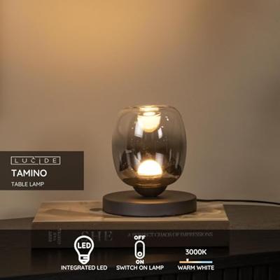 Lucide TAMINO - Tafellamp - Ø 15 cm - LED - 1x6W 3000K - Zwart