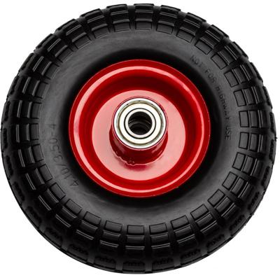 Los wiel 10'' massief rubber ijzeren velg voor steekwagen