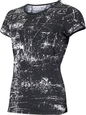 Sjeng Sports Plus Size sport T-shirt Isabella Plus zwart/wit