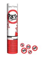 Confettikanon 65 jaar 20cm - thumbnail