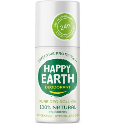 Happy Earth 100% Natural Deo Roll-On Unscented Happy Earth 100% Natural Deo Roll-On Unscented