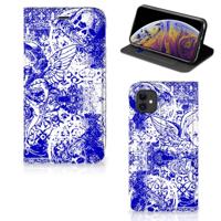 Mobiel BookCase Apple iPhone 11 Angel Skull Blauw - thumbnail