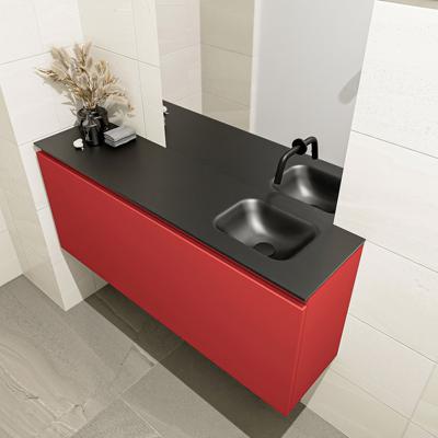 MONDIAZ OLAN 120cm toiletmeubel fire. LEX wastafel urban rechts geen kraangat