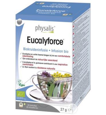 Physalis Biokruideninfusie Eucalyforce Thee 20Stuks