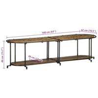 Tv-meubel 160x42x40 cm massief gerecycled hout - thumbnail
