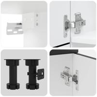 7-delige Keukenkastenset Kalmar bewerkt hout zwart - thumbnail