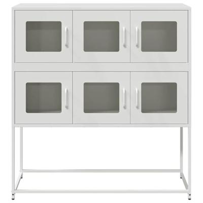 Dressoir 100,5x39x107 cm koudgewalst staal wit
