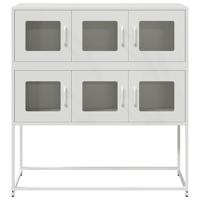 Dressoir 100,5x39x107 cm koudgewalst staal wit - thumbnail