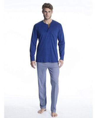 Calida Calida Herenpyjama lang 49861 Blauw XL